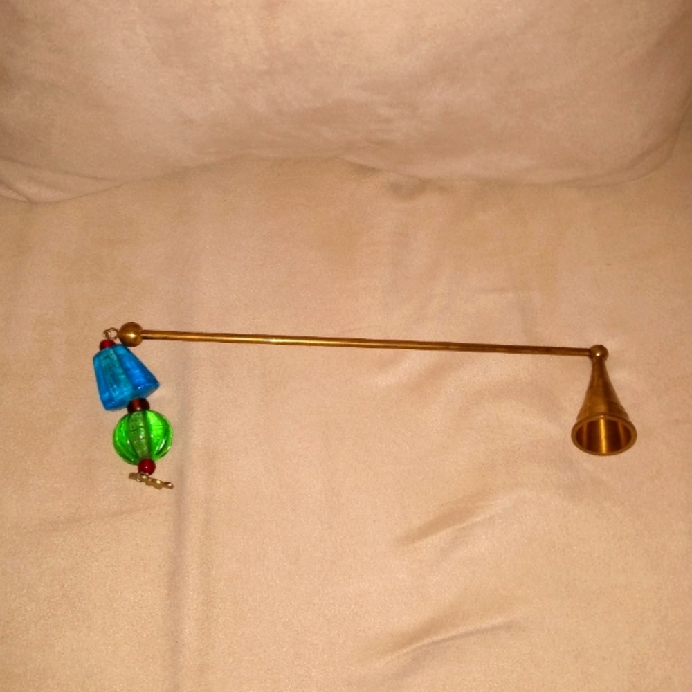 Brass Cyrstal Vintage Candle Snuffer